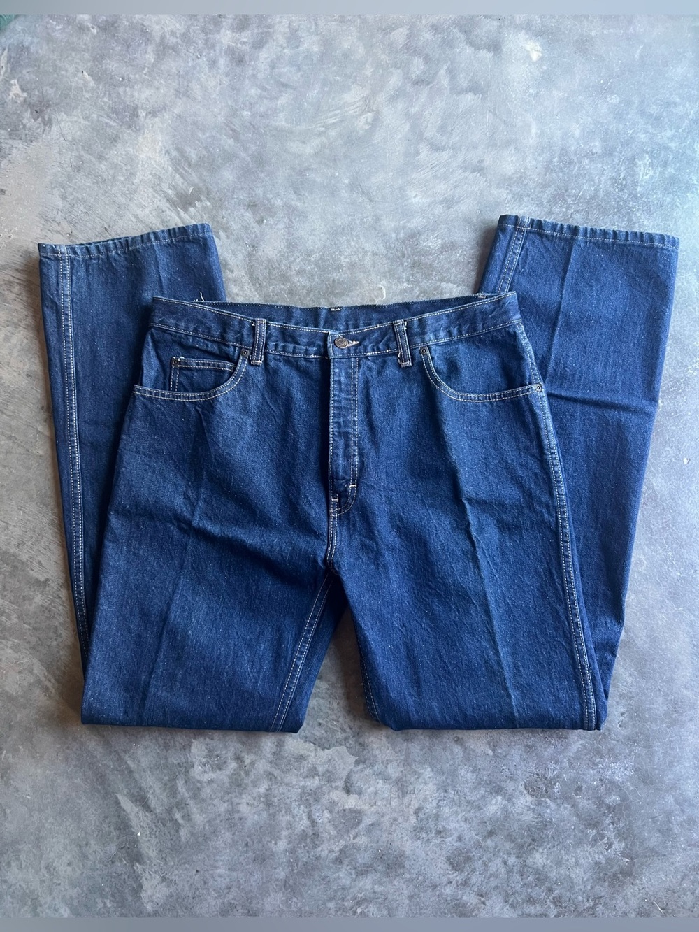 Vintage 8O’s Calvin Klein Dark Wash straight leg Jeans 34”x32” made in USA